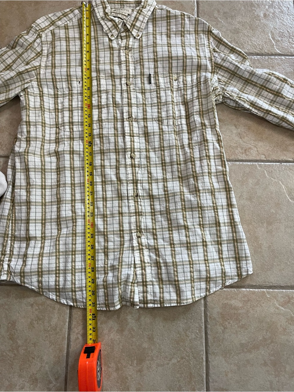 Mens BERETTA long sleeve cotton button down shirt sz L NICE! mint cond - Picture 4 of 7